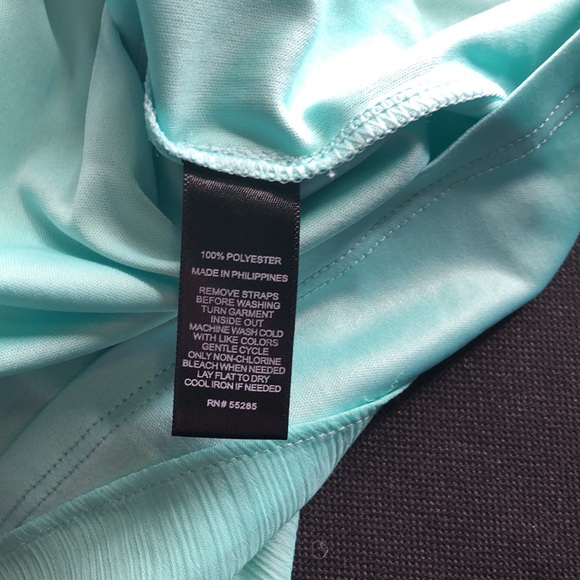 Express Strapless Seafoam Green Flowy Dress Sz M - Picture 5 of 6